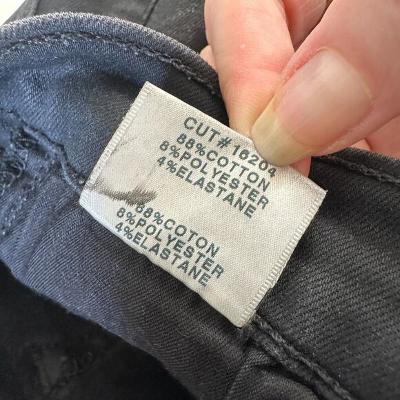 J Brand Steph Shep Charcoal Black High-Rise Laced Up Skinny Jean Vendetta 25 - Picture 11 of 16